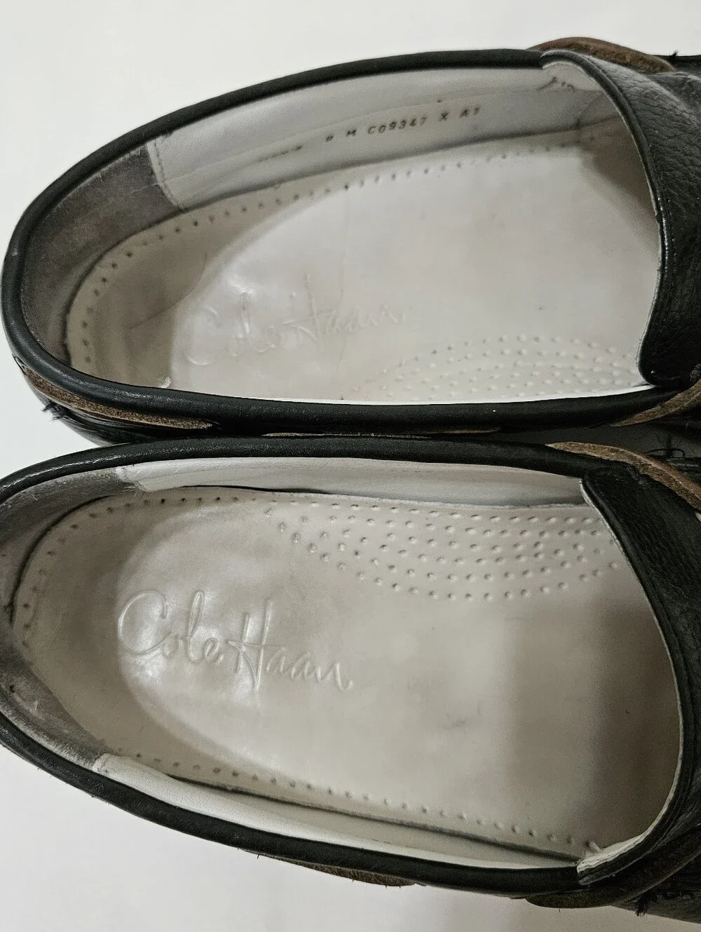Cole Haan Shoes Mens Size 9 Black Leather Vtg Air Boat Loafers Slip On Dress